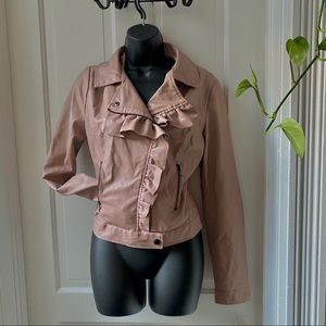 Mauve faux leather jacket
